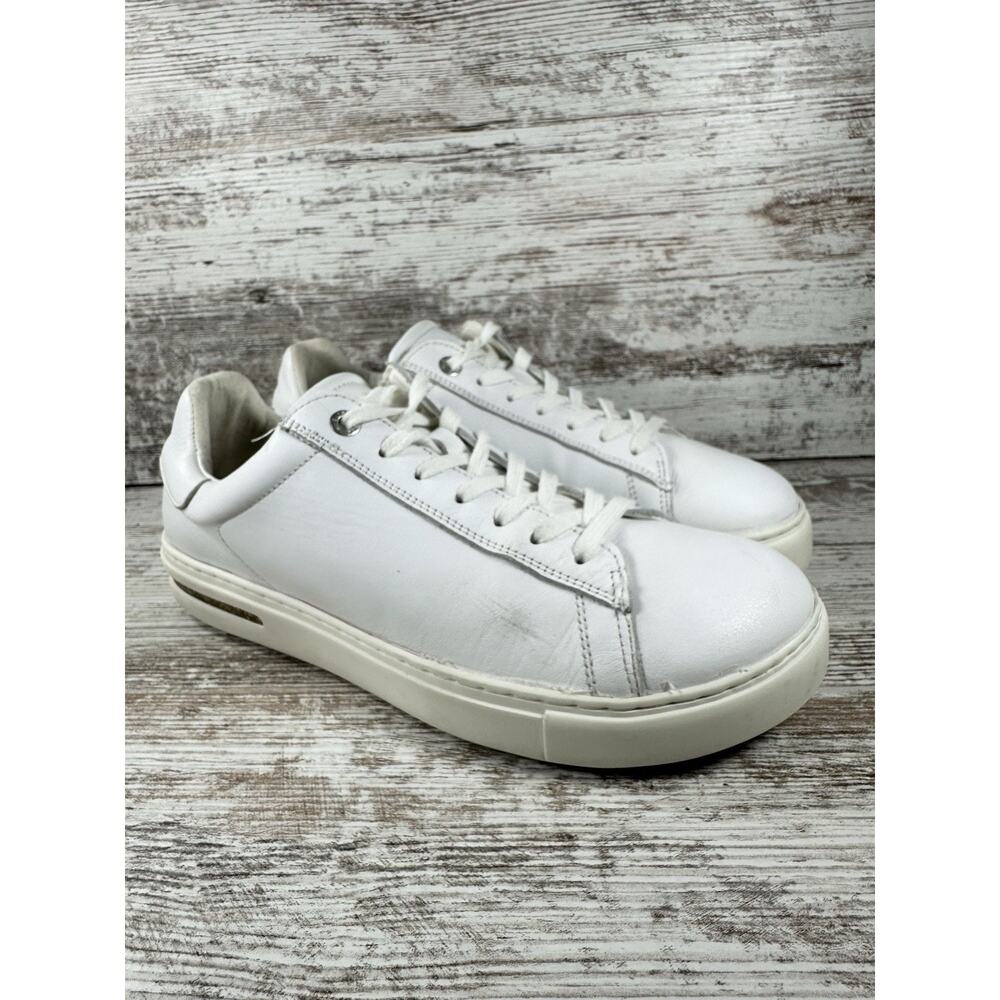 Women's Birkenstock Bend Low White Leather Sneakers Sz EUR 38/US 7 Narrow